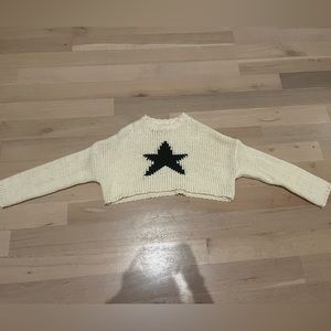 Cropped Star Knit Sweater S/XS